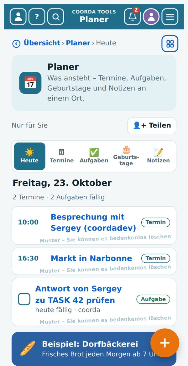 Planer › Heute
