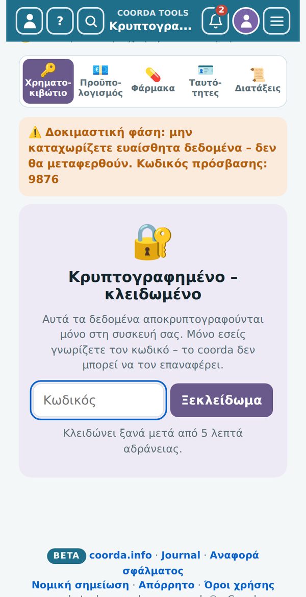 Η κρυπτογραφημένη ντουλάπα – κλειδωμένη
