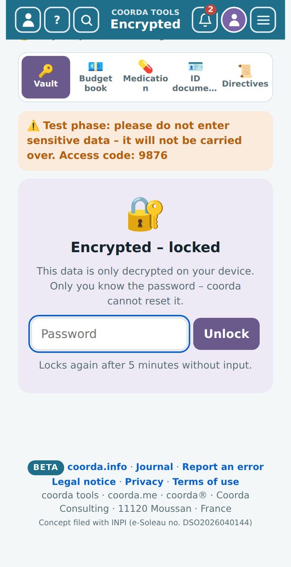 The encrypted cabinet – locked