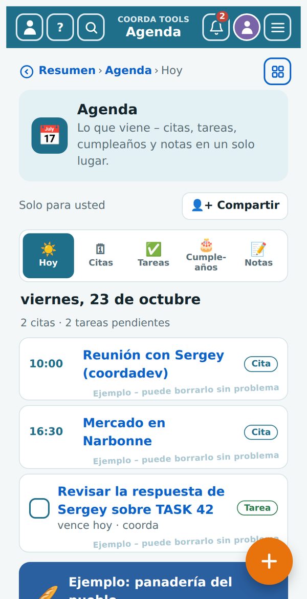 Agenda › Hoy