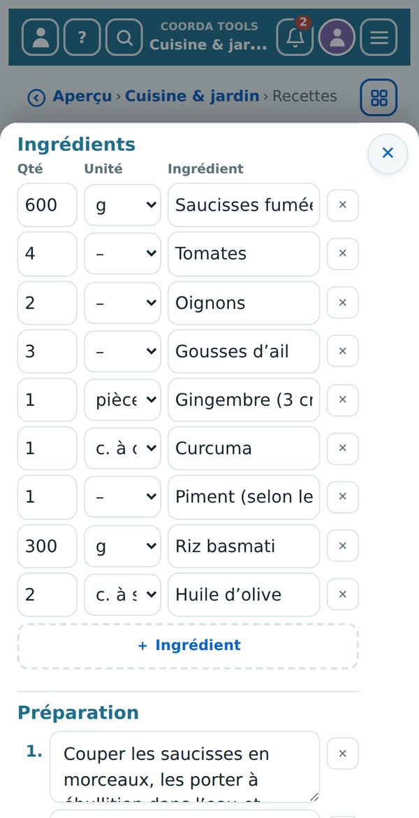 Recettes