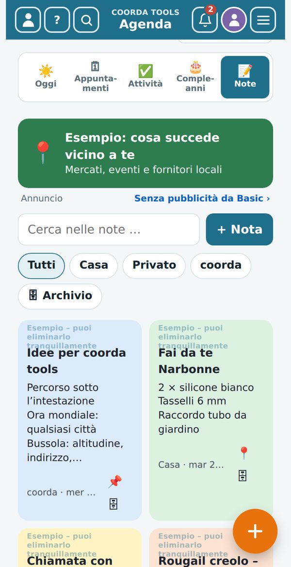 Agenda › Note