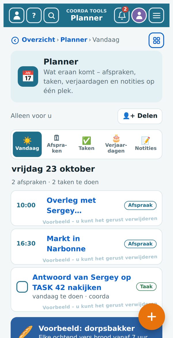 Planner › Vandaag