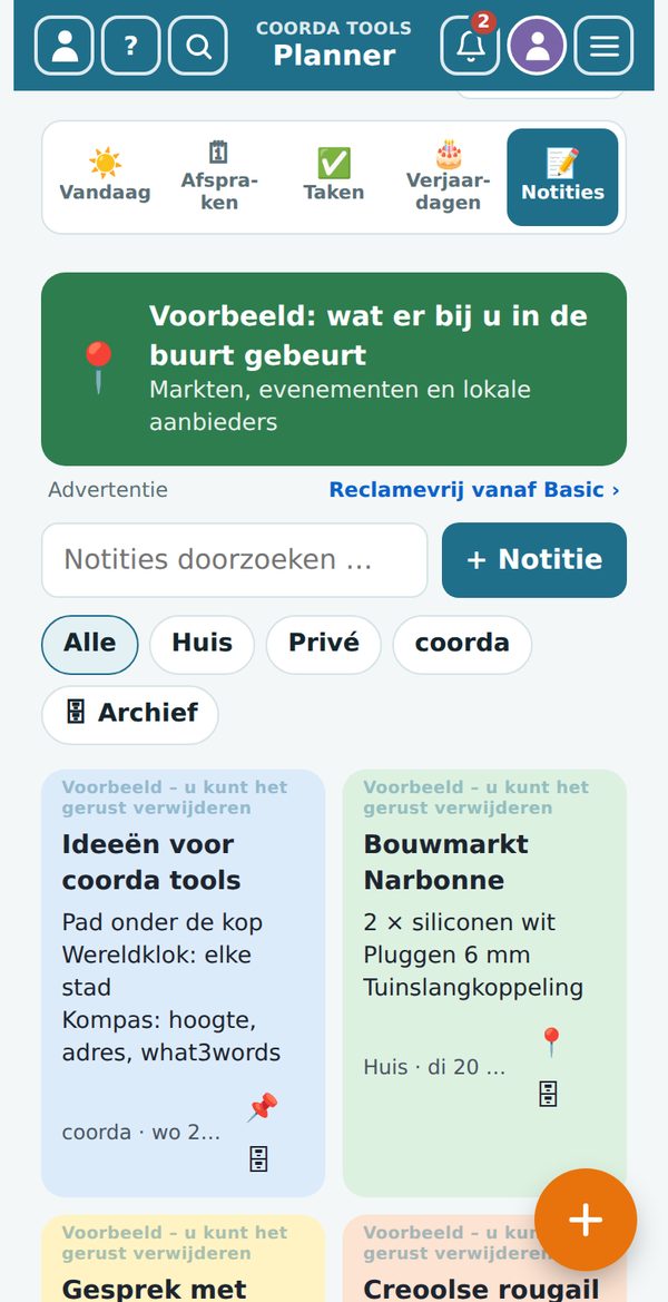 Planner › Notities