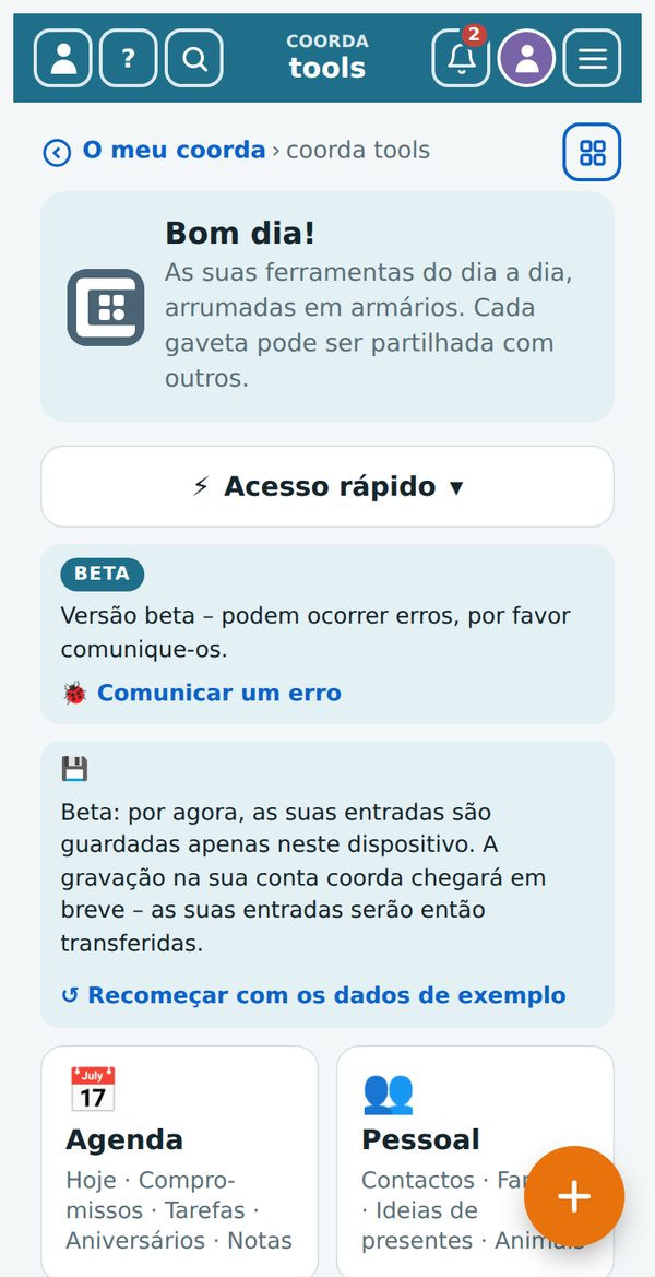 A visão geral com os armários